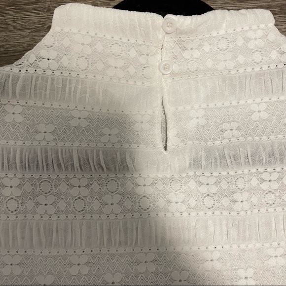 Mock Neck Lace Long Sleeve Top - Picture 5 of 6